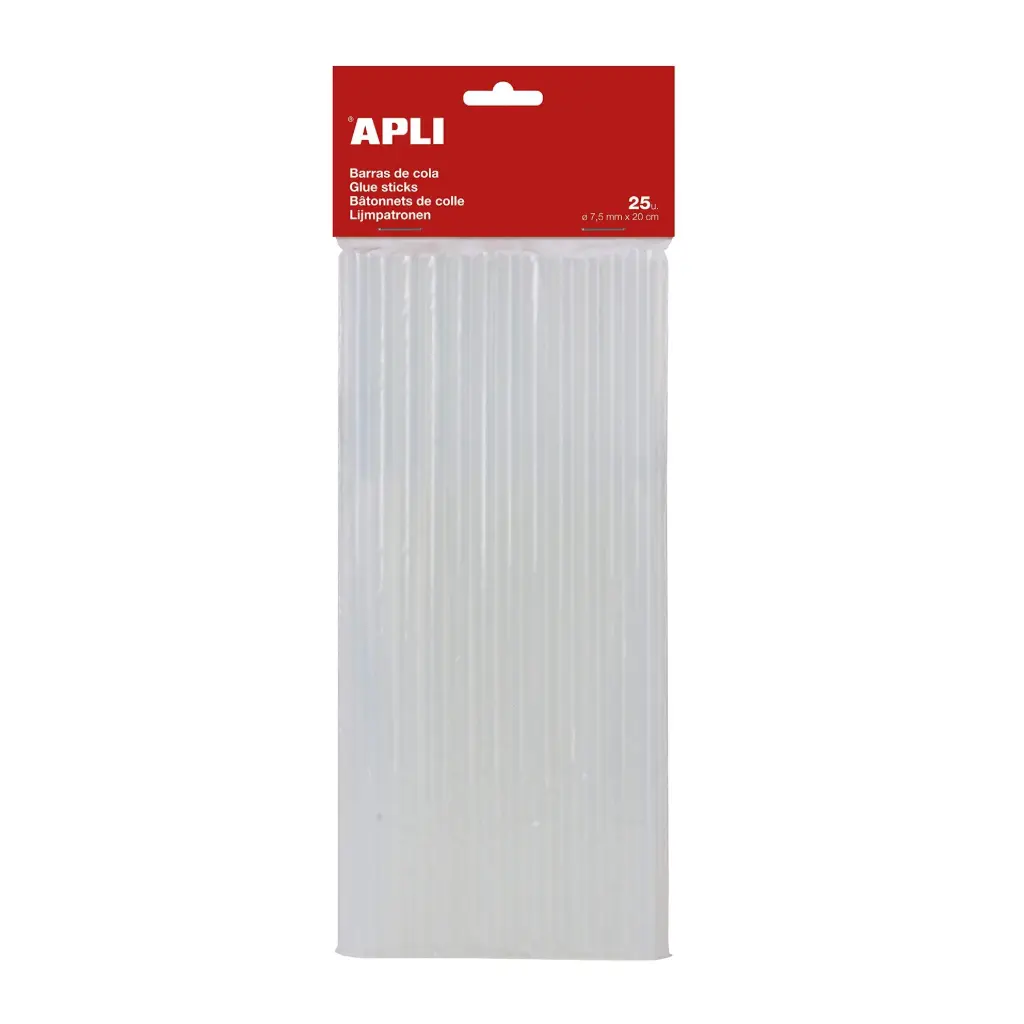 Barras de silicona 7,5 x 200 mm (Pack 25 unidades)