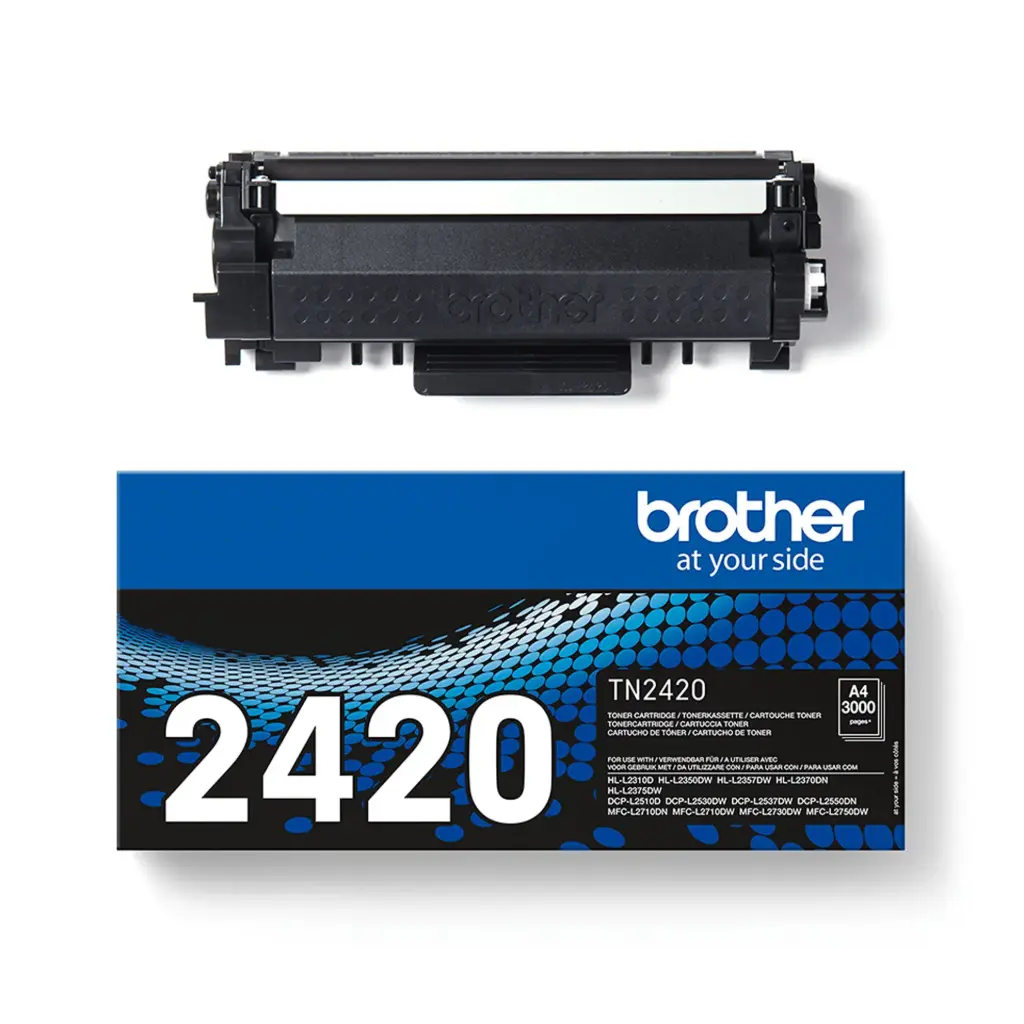 Tóner láser original TN2420 Brother negro