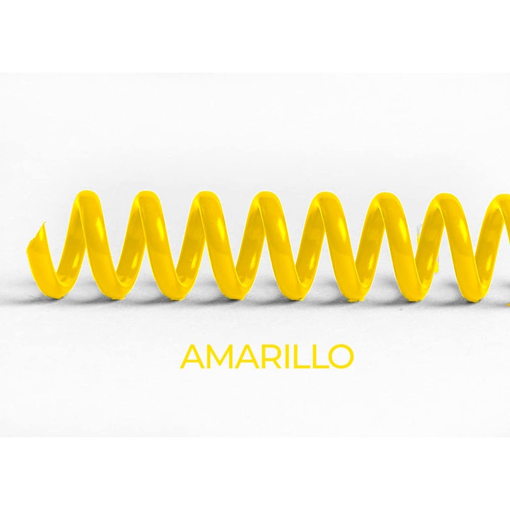 Espiral de plástico color 28 mm 4:1 (Caja 100 unidades) 