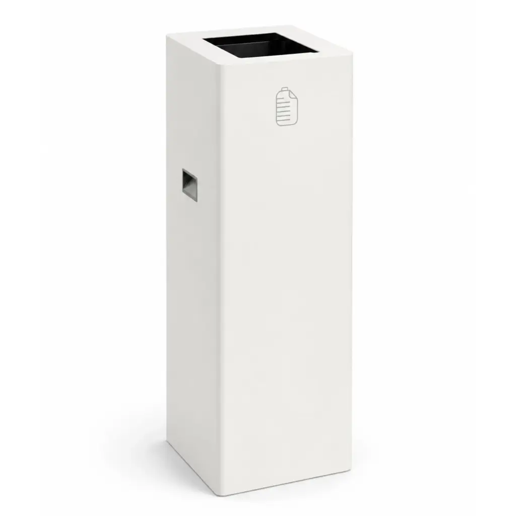 Papelera metálica de reciclaje Basilea Top