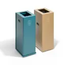 Papelera metálica de reciclaje Basilea Top