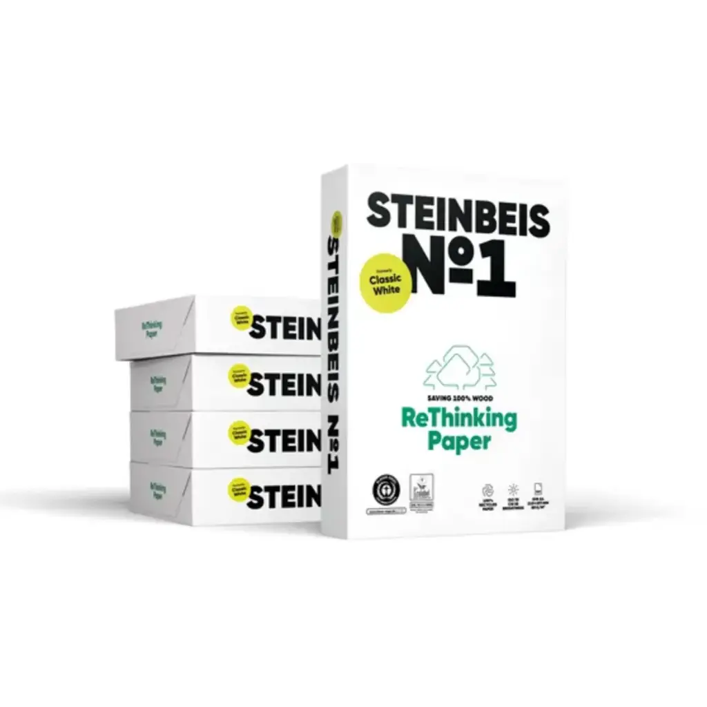 Papel reciclado A4 80 g/m² Steinbeis Nº1 (Caja 5 paquetes) 