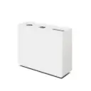 Papelera metálica de reciclaje con 3 compartimentos Zell