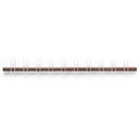 Perchero de pared Milard Nogal con 10 colgadores