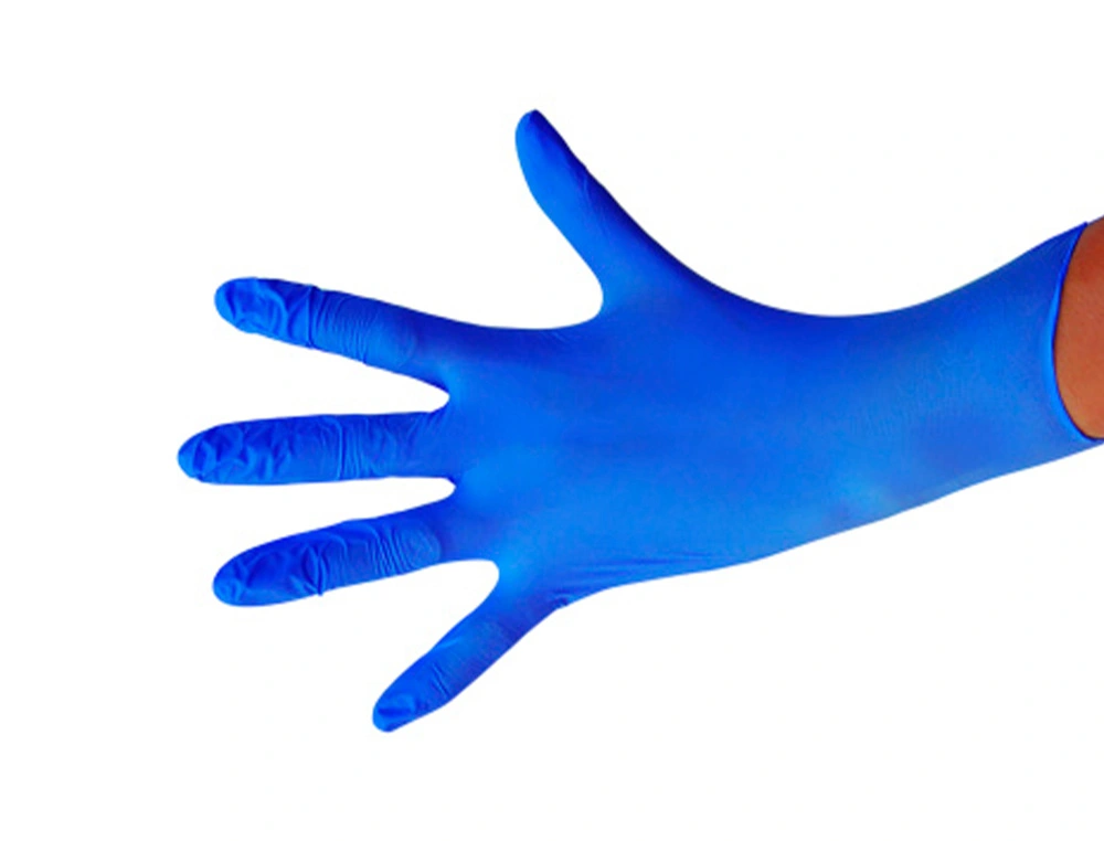 Guantes de nitrilo desechables azules talla M (Caja 100 unidades)