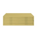 Módulo para archivador de planos A0 de 5 cajones Bisley 460 406 x 1359 x 927 mm