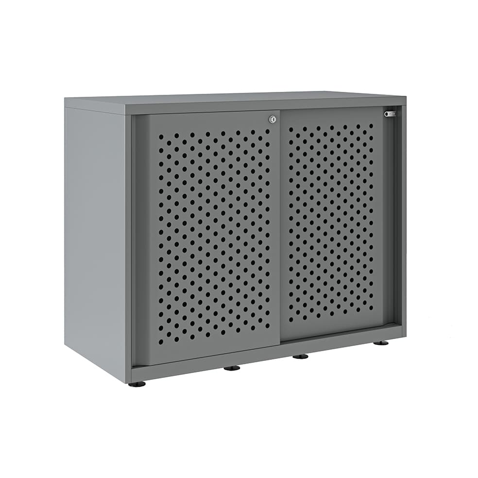Armario metálico con puerta corredera perforada Bisley Glide 743 x 800 x 470 mm
