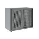 Armario metálico con puerta corredera perforada Bisley Glide 743 x 800 x 470 mm