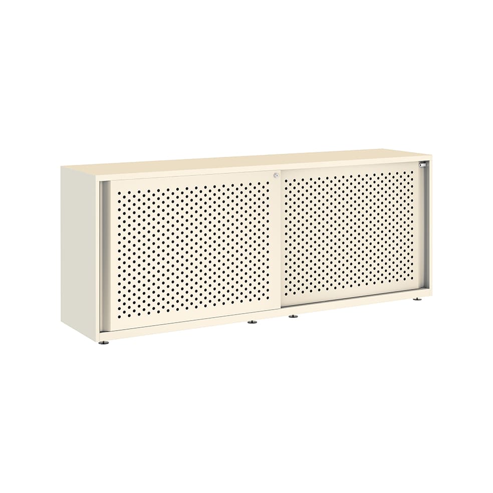 Armario metálico con puerta corredera perforada Bisley Glide 743 x 1000 x 470 mm
