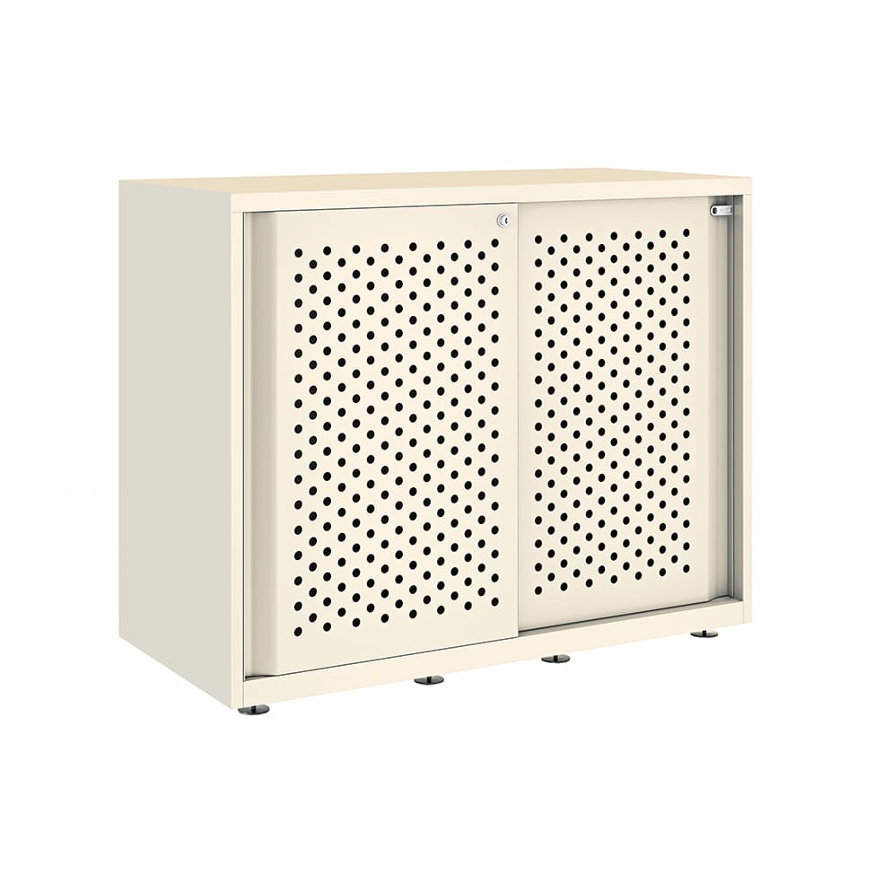 Armario metálico con puerta corredera perforada Bisley Glide 807 x 1000 x 470 mm