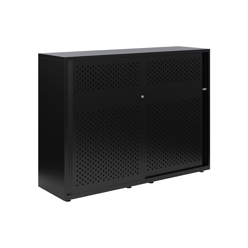 Armario metálico con puerta corredera perforada Bisley Glide 1149 x 1600 x 470 mm