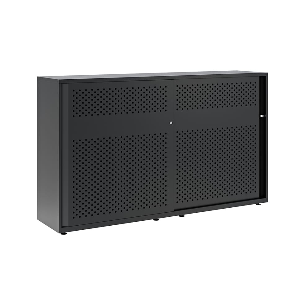 Armario metálico con puerta corredera perforada Bisley Glide 1149 x 2000 x 470 mm