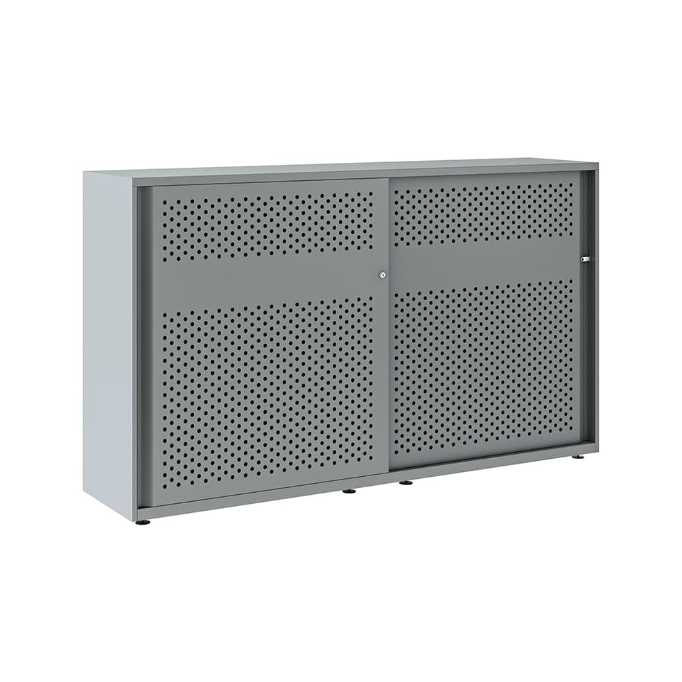 Armario metálico con puerta corredera perforada Bisley Glide 1149 x 2400 x 470 mm