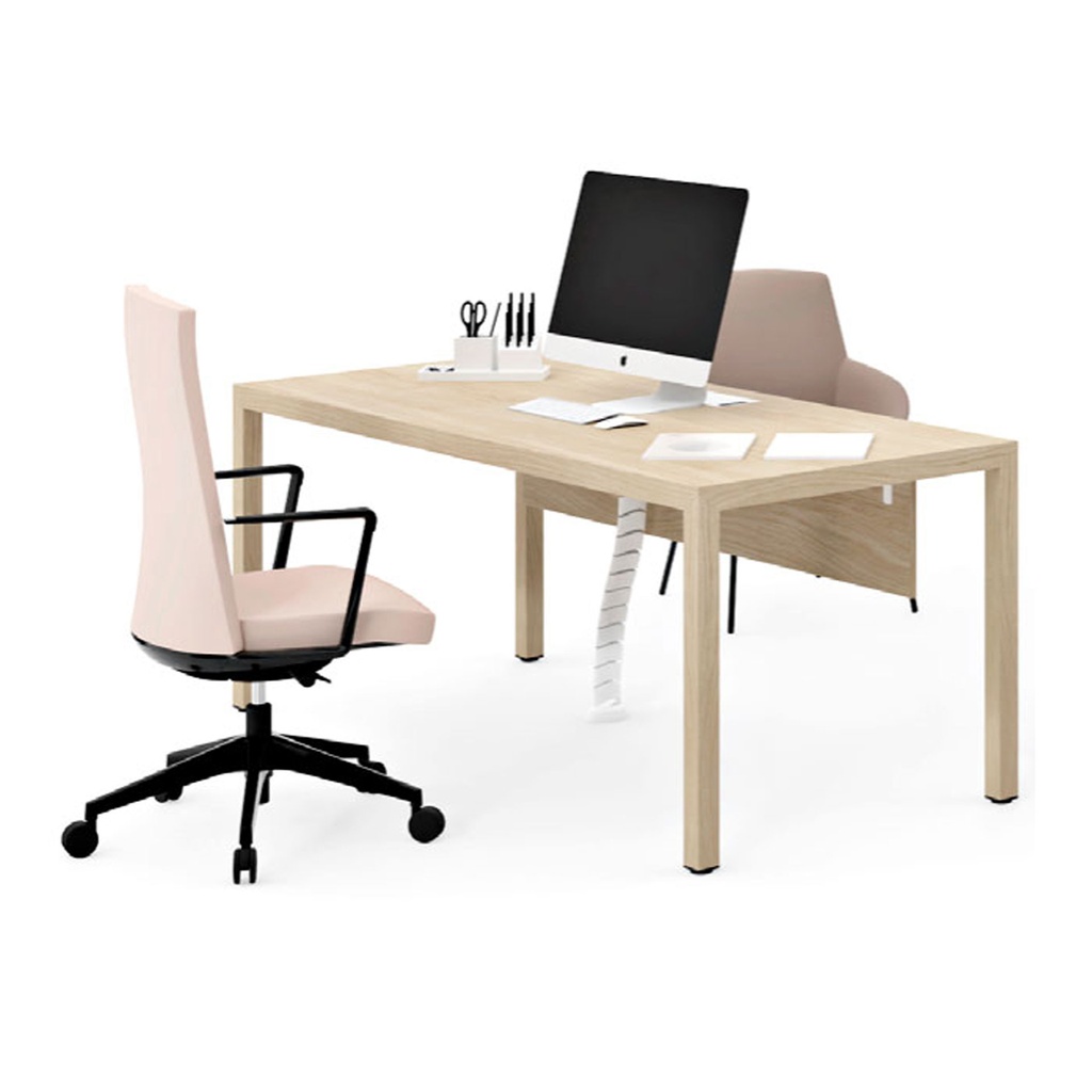 Mesa recta Prisma Actiu personalizada fondo 80 cm