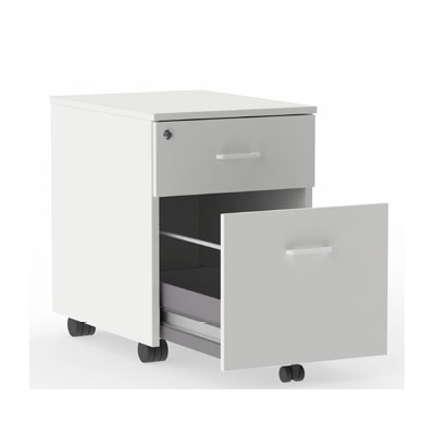 Cajonera móvil de melamina Actiu con 1 cajón personal y uno de archivo 56 x 41 x 55 cm J840 Express
