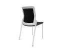 Silla Urban Plus 30 con 4 patas de acero estructura blanca malla Rythm | Personalizada