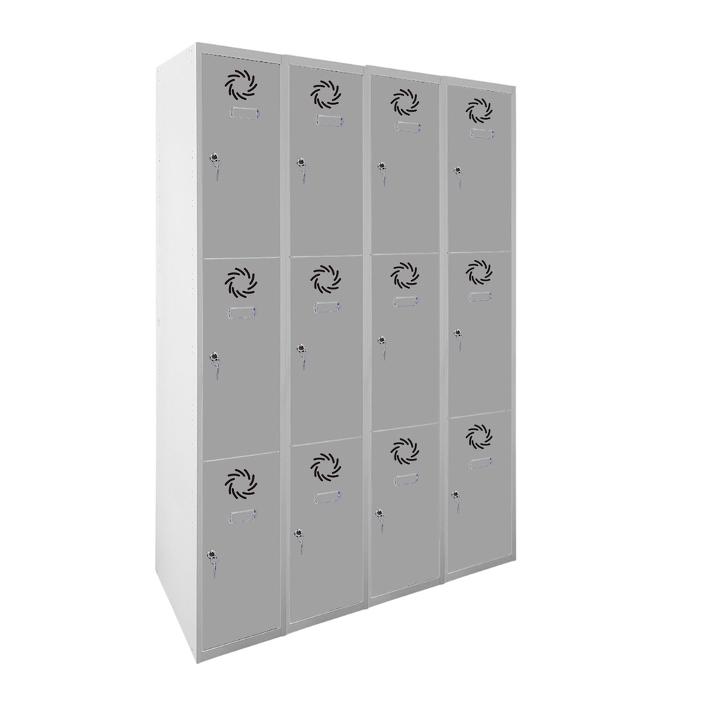 Taquilla metálica de 4 módulos de 3 puertas Eco Pro