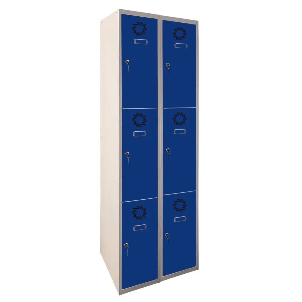 Taquilla metálica de 2 módulos de 3 puertas Eco Pro