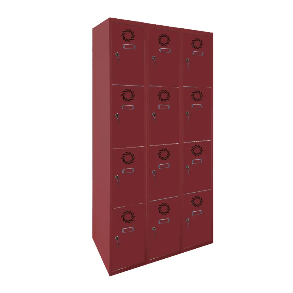 Taquilla metálica de 3 módulos de 4 puertas Eco Pro