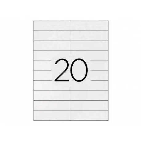 Etiquetas adhesivas A4 105 x 29 mm Q-Connect (Caja 100 hojas)