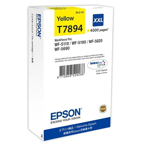 Cartucho de tinta original Inkjet Epson T7894XXL amarillo