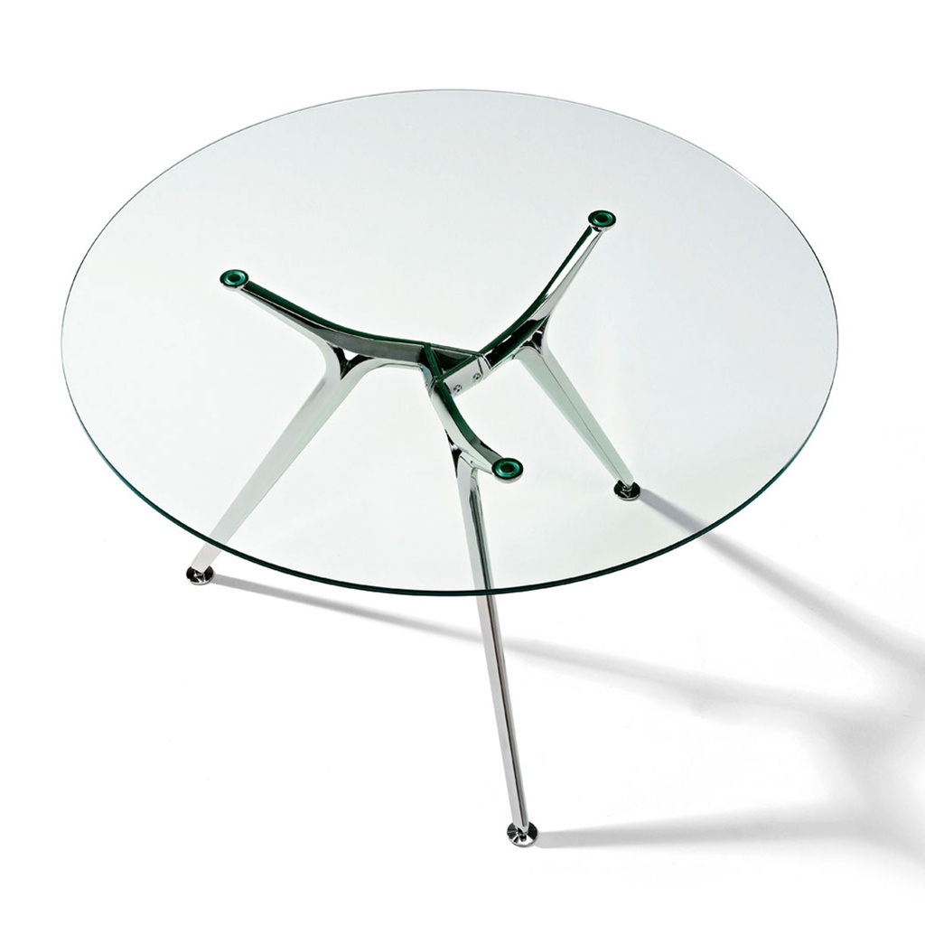 Mesa auxiliar redonda Arkitek cristal