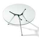 Mesa auxiliar redonda Arkitek cristal