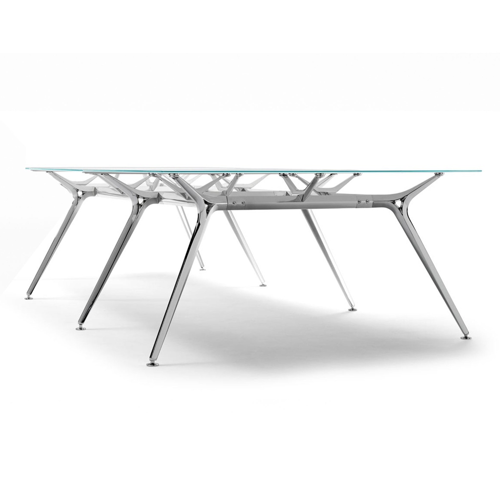 Mesa de reunión Arkitek Actiu cristal fondo 160 cm