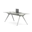 Mesa recta Arkitek Actiu 160 x 80 cm cristal