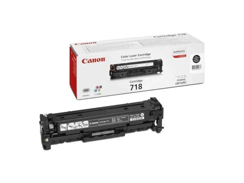 Tóner láser original CRG 718BK Canon negro 