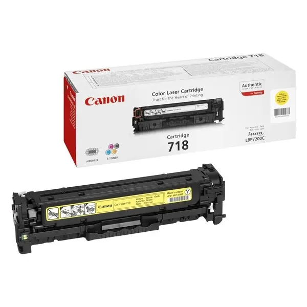 Tóner láser original CRG 718YL Canon amarillo