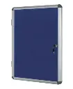 Vitrina para anuncios de fieltro con cerradura, marco de aluminio y puerta de metacrilato