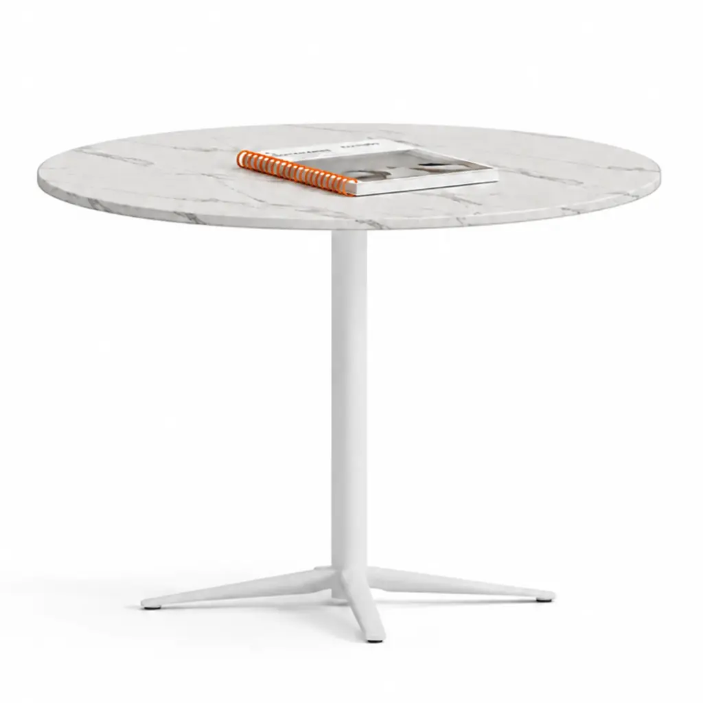 Mesa redonda exterior Tabula Tar 20 Actiu fenólico mármol 74 cm de alto