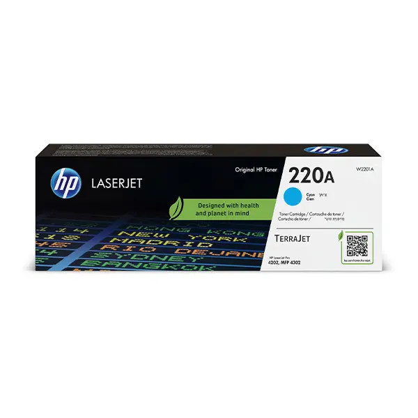Tóner láser original W2201A HP 220A cian