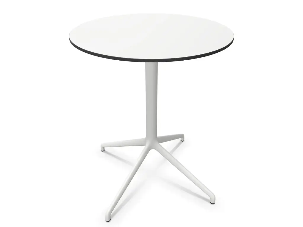 Mesa redonda abatible exterior fenólico mármol Tabula Tar 40 Actiu 74 cm de altura