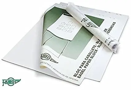 Bloc de congreso 650 x 900 mm 25 hojas blanco liso 70 g/m² Faibo