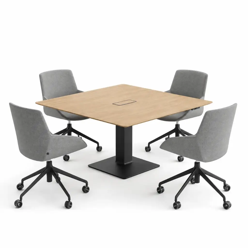Mesa de reunión cuadrada elevable Menssula Actiu 140 x 140 cm
