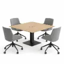 Mesa de reunión cuadrada elevable Menssula Actiu 140 x 140 cm