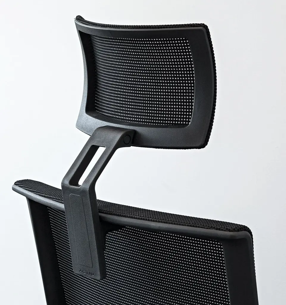 Cabecero para silla Trim / Stay Actiu negro de malla negra