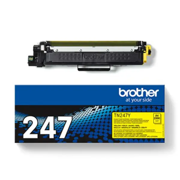 Tóner láser original TN-247Y Brother amarillo
