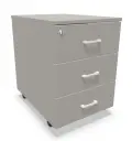 Cajonera móvil de melamina Actiu con 3 cajones metálicos y extracción total 56 x 41 x 55 cm JM132 personalizada