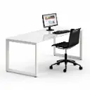 Mesa recta Vital Plus ST Actiu marco cerrado fondo 80 cm
