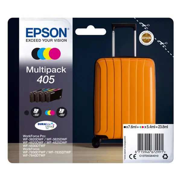 Cartucho de tinta original Inkjet Epson 405 (Pack de 4 colores) C13T05G64010