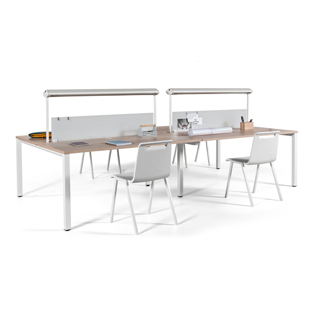 Mesa cuádruple Vital Actiu fondo 160 cm