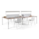 Mesa cuádruple Vital Actiu fondo 160 cm