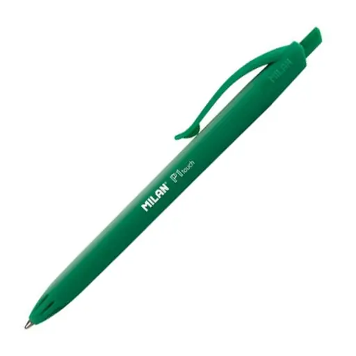 Bolígrafo retráctil Milan P1 touch verde