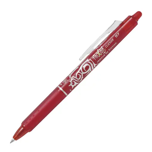 Bolígrafo retráctil borrable Pilot FriXion Ball Clicker 0,7 rojo