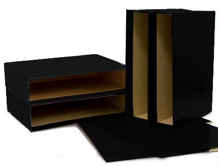 [07171310] Cajetín para archivador Folio negro Grafcolor