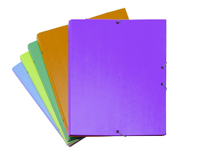 Carpeta clasificadora de gomas con 12 separadores violeta Colors