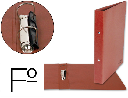 Carpeta de 2 anillas 40 mm mixtas Folio cartón-cuero Liderpapel